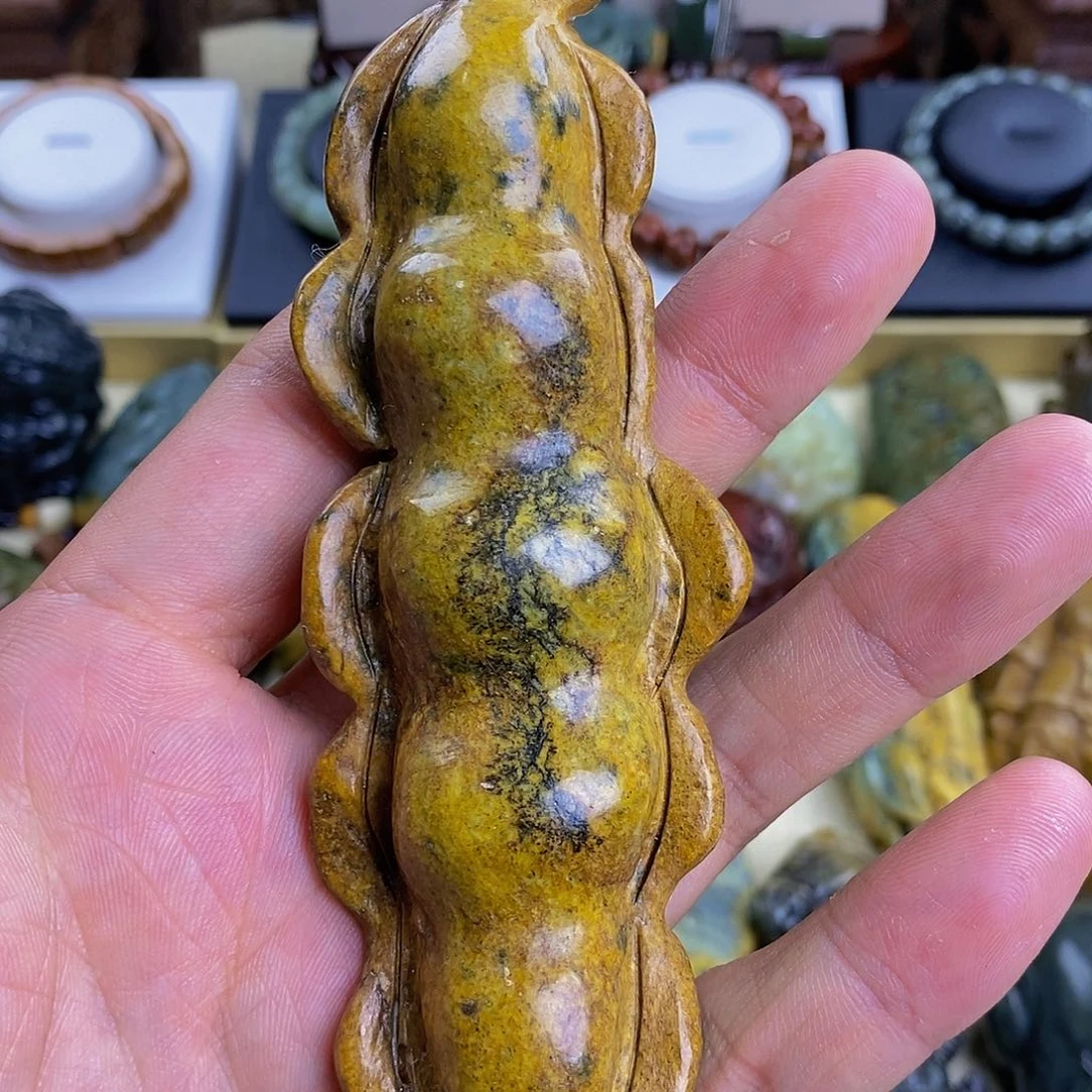 岫岩河磨玉（透闪石质玉）手把未镶嵌