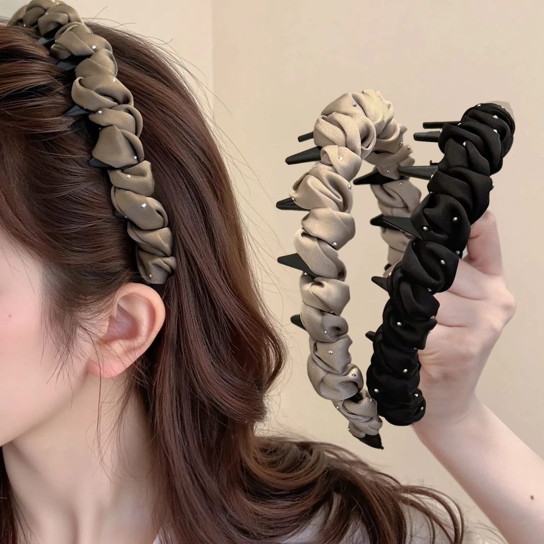 高级感闪钻发箍女网红2025新款发带高颅顶洗脸头箍压发卡发捆发带