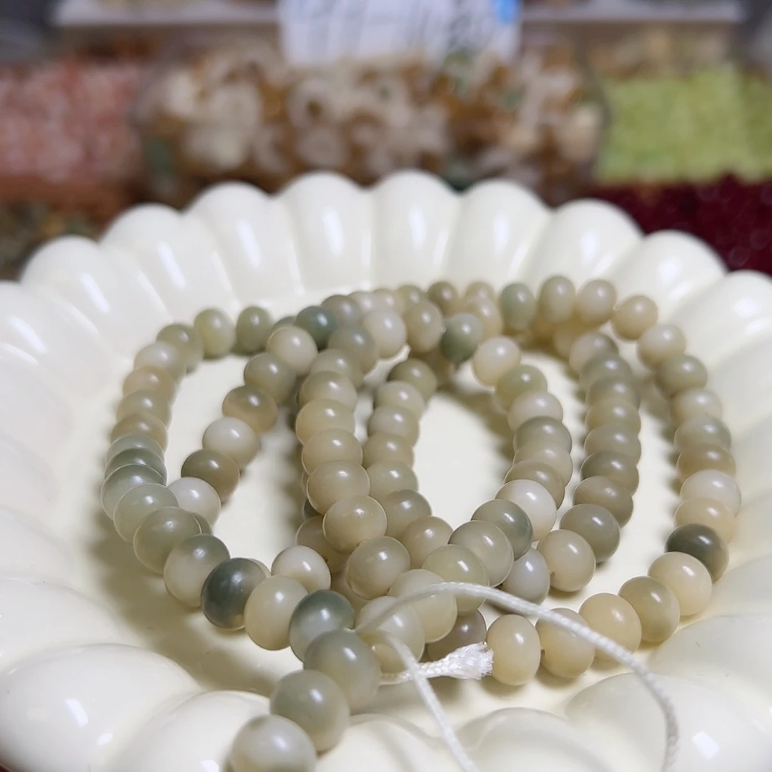 菩提根/象牙果吊坠卡8飘绿平果110颗