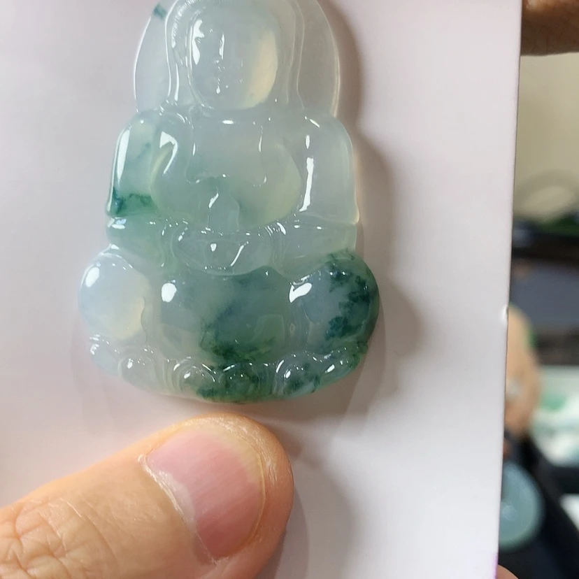 【闪购商品】吊坠(不含链)18K金镶嵌翡翠
