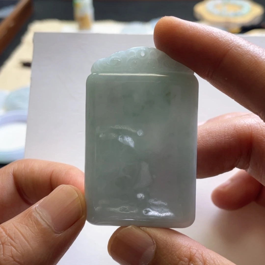 【闪购商品】翡翠未镶嵌颈饰仿古无事牌
