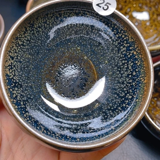 茶盏小***儿龙窑柴烧繁星釉面钵钵器型9.3口径