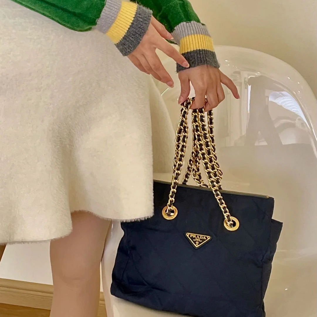 修复品619077/Prada/普拉达蓝金26降落伞包