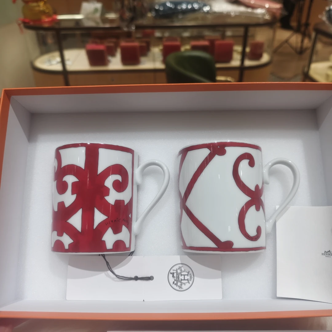 全新未使用 Hermes/爱马仕 马克杯/西班牙阳台1号+2号
