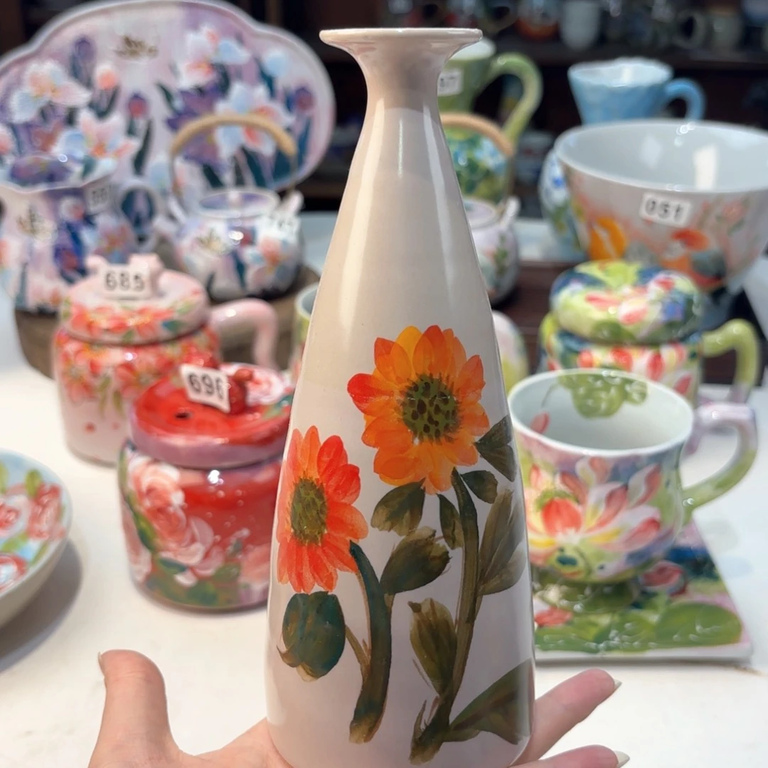 景德镇手绘高温釉下彩陶瓷茶具