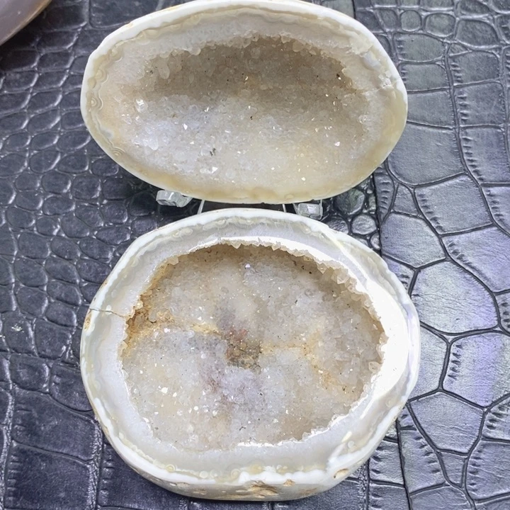 未镶嵌珠宝半成品紫晶白晶盆（修）
