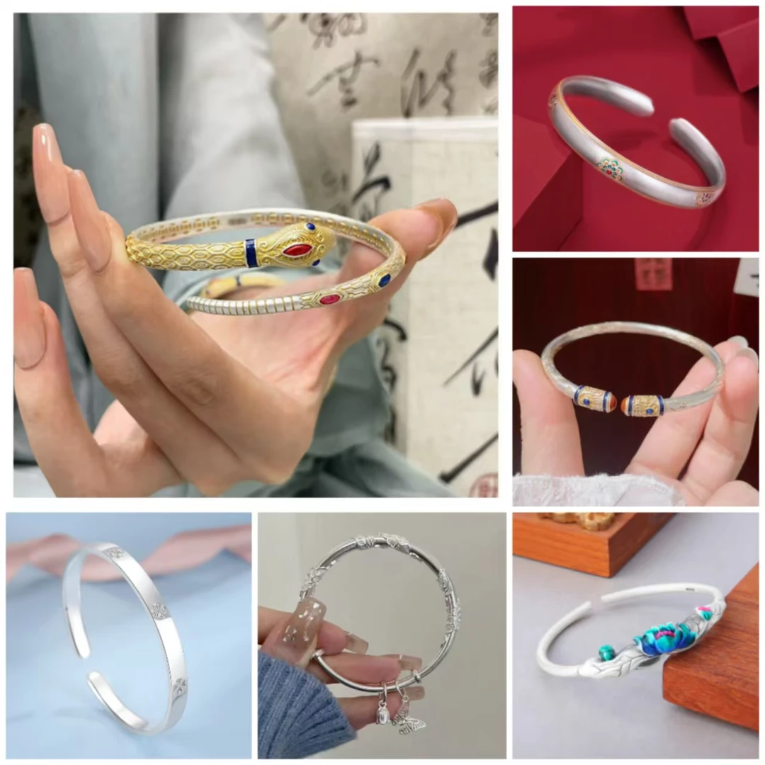 【福利粉丝专享】福寿安康手镯宝宝简约百搭实心古法