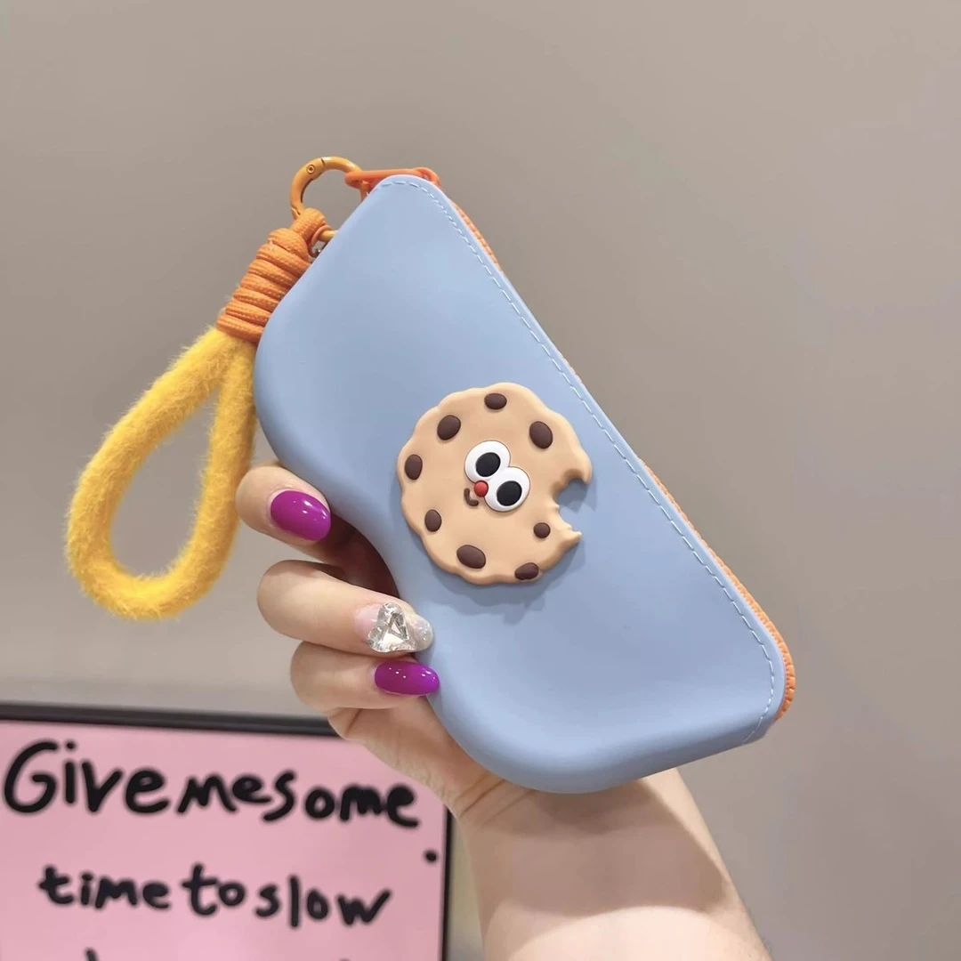 可爱撞色眼镜袋墨镜盒太阳镜保护套收纳包旅行便携手提眼镜收纳袋