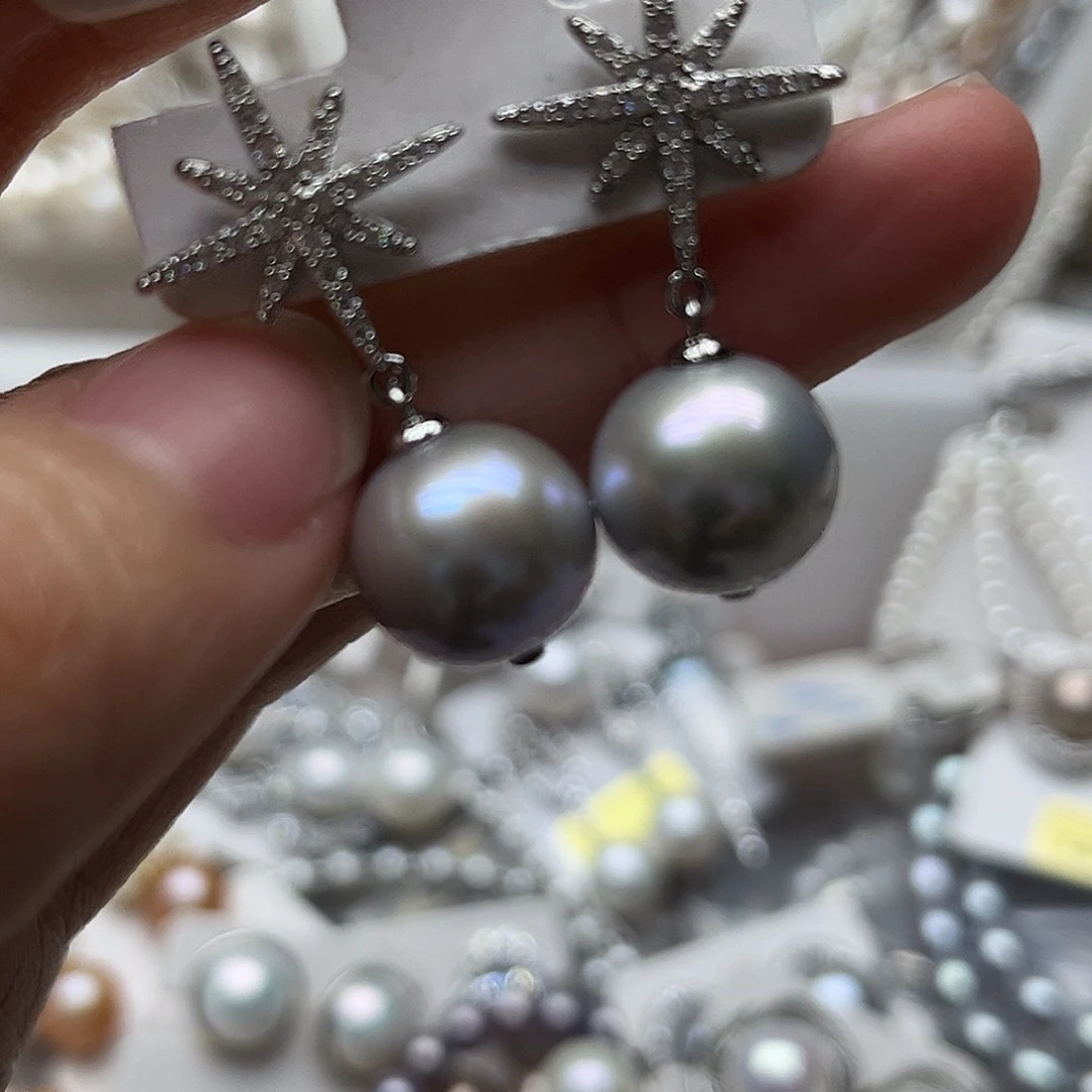 淡水珍珠未镶嵌耳钉