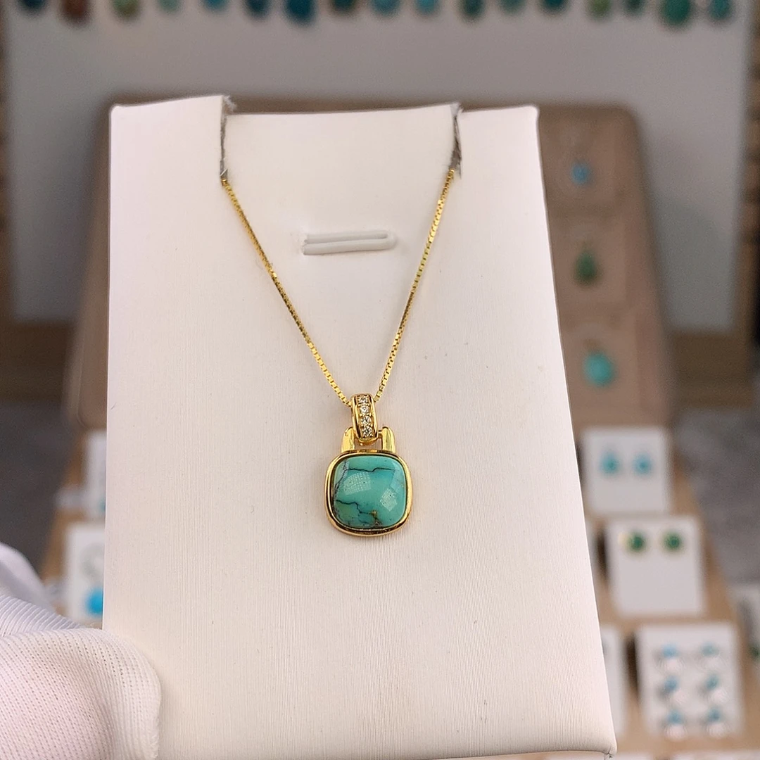 绿松石未镶嵌吊坠(不含链)