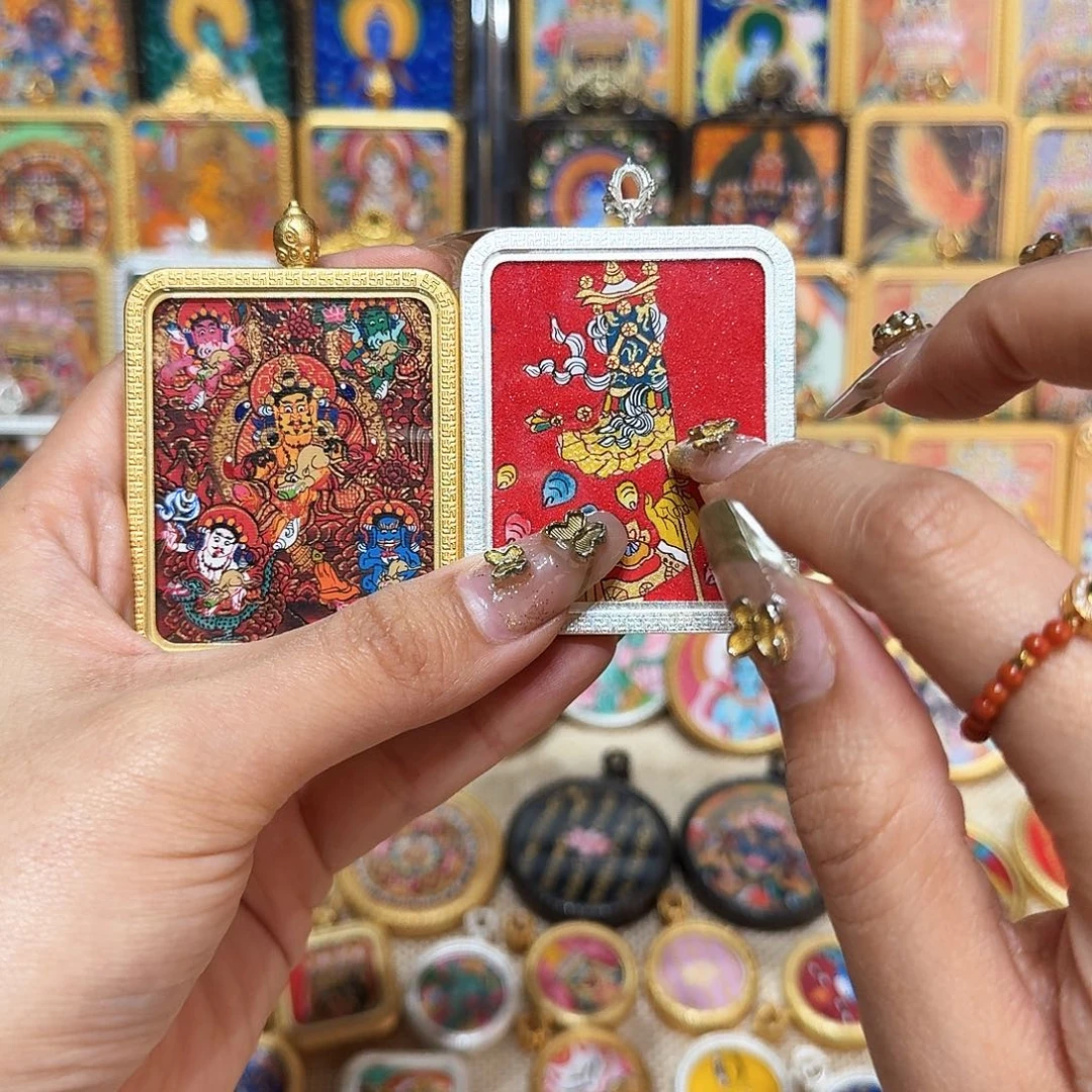 吊坠喜缘纯手绘唐卡非遗文化