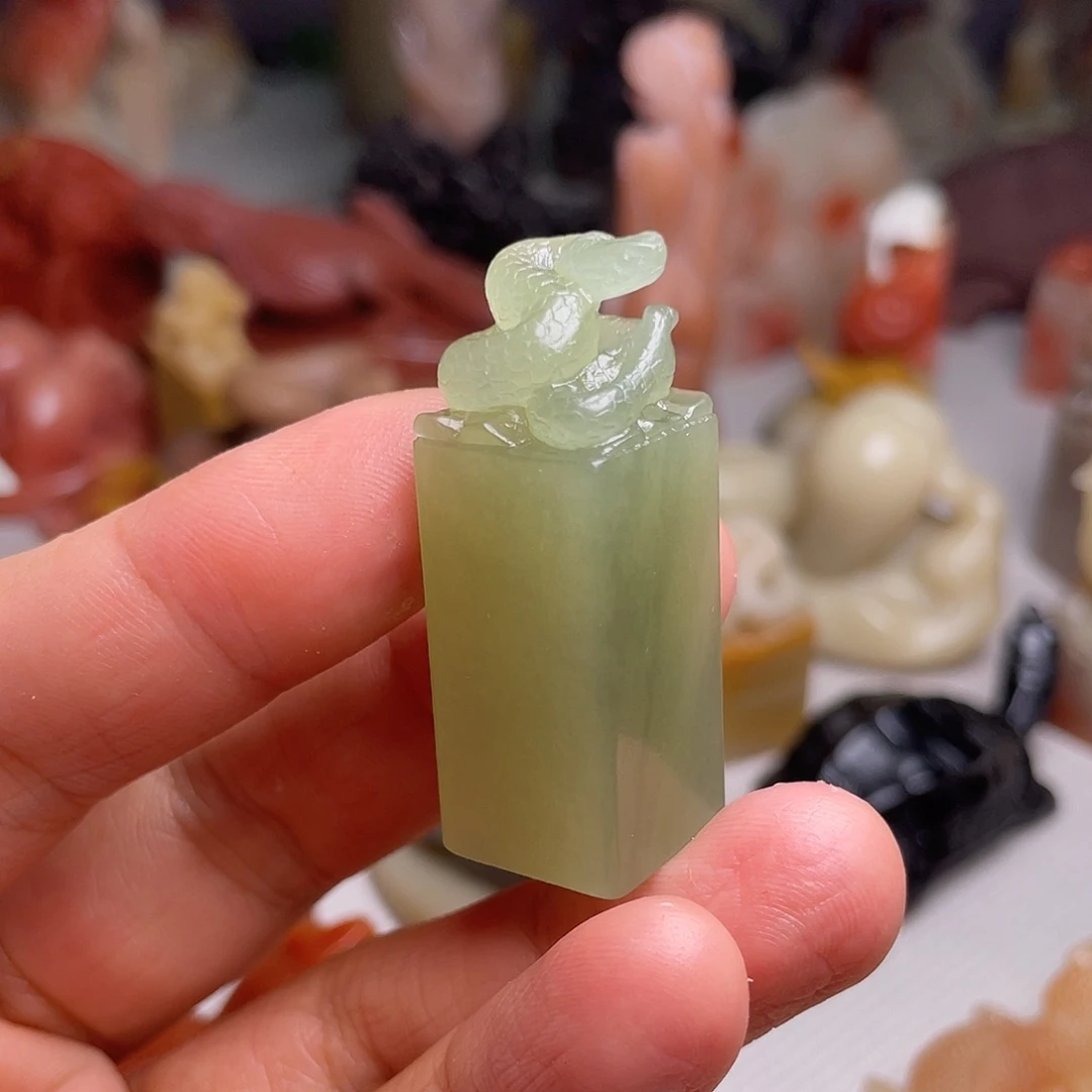 老挝石丹东蛇印章