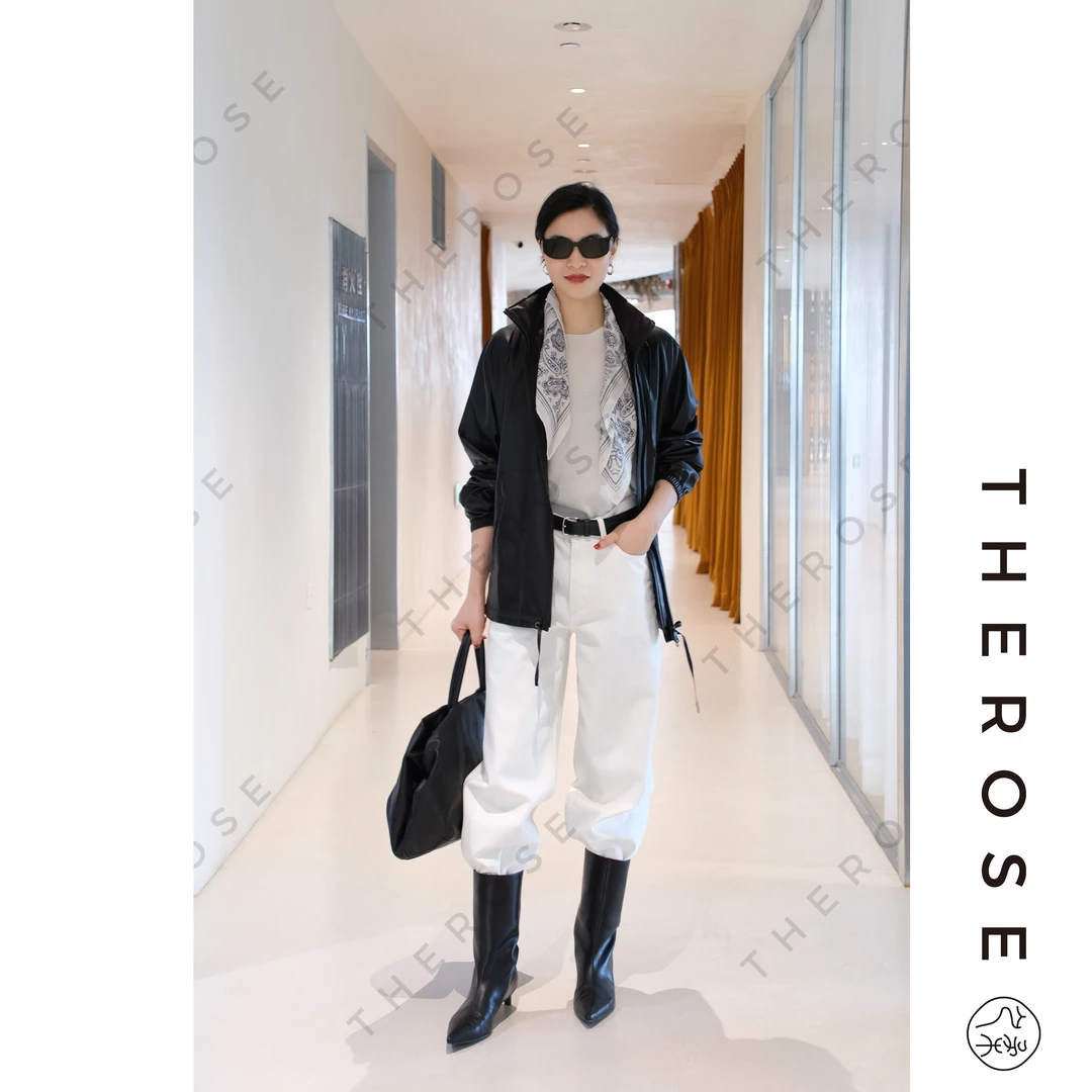 之柔【大都督】西班牙进口羊皮闭绒皮衣复古百搭连帽廓形落肩皮夹克