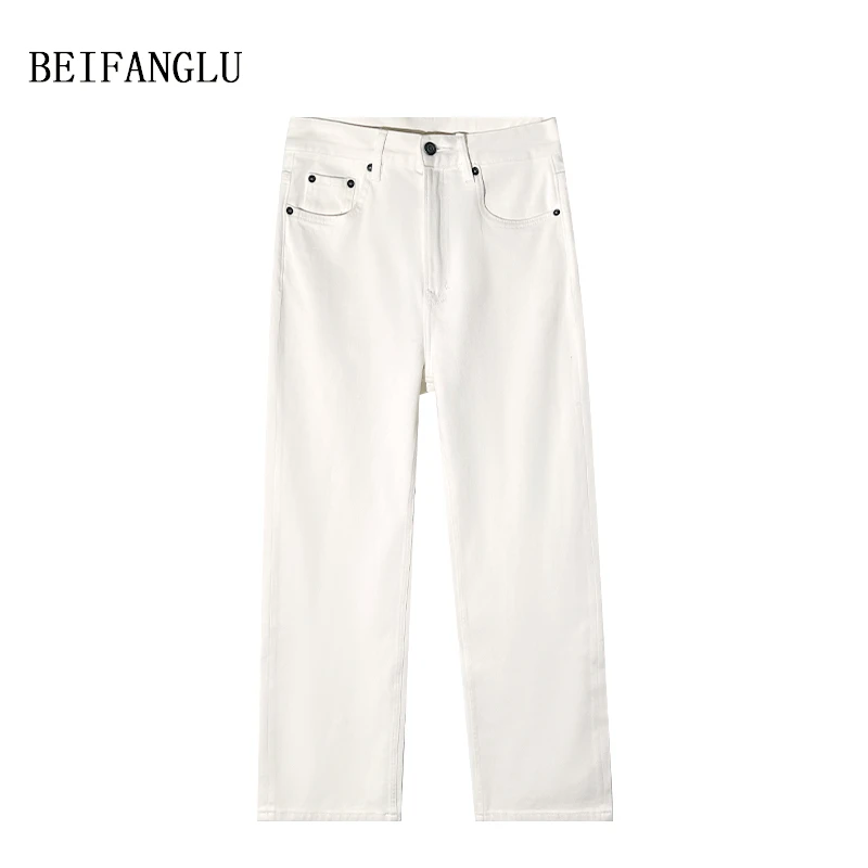 北方鹿棉2025春夏微弹女士显瘦休闲百搭经典法棍裤W9279