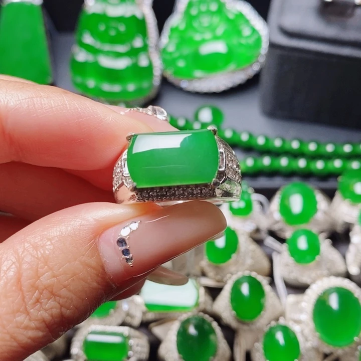 未镶嵌戒指翡翠天然翡翠正品