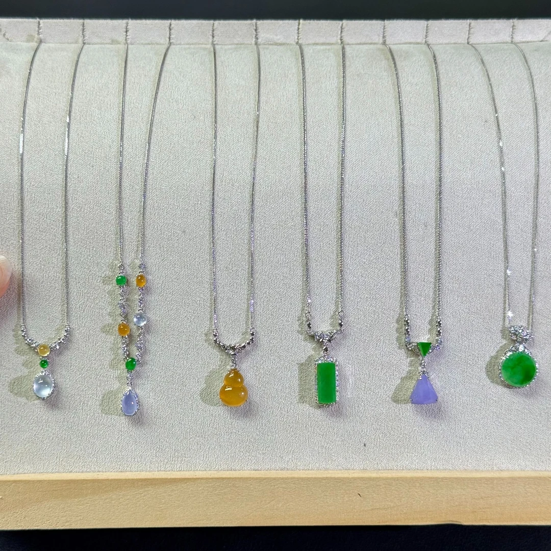 翡翠套链1件-18K金-多样性发货只发一件-BV55-BK|CXQ21