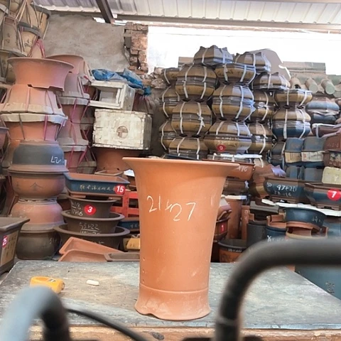 紫砂花盆高蓝盆一个