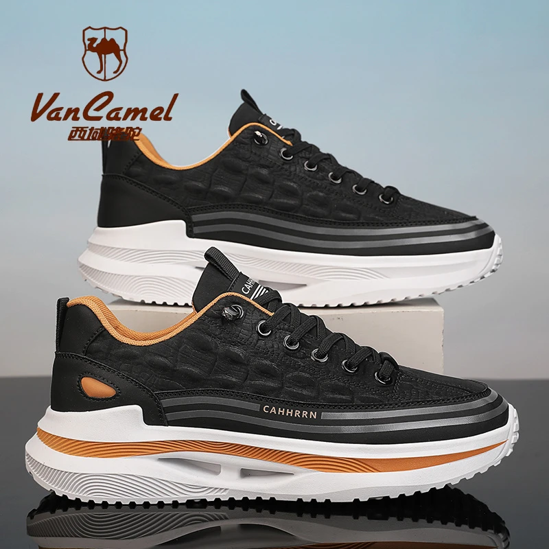 西域骆驼2025新款春季爆款阿甘厚底板鞋帆布运动休闲老爹百搭潮鞋