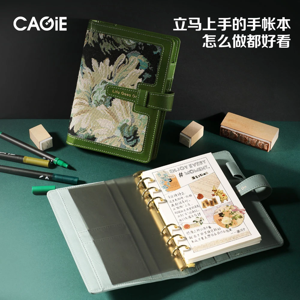 CAGIE/卡杰A6手账本随身小本日记本随身少女可爱笔记本子礼品简装