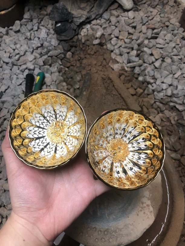 金玉满堂龙凤呈祥对杯