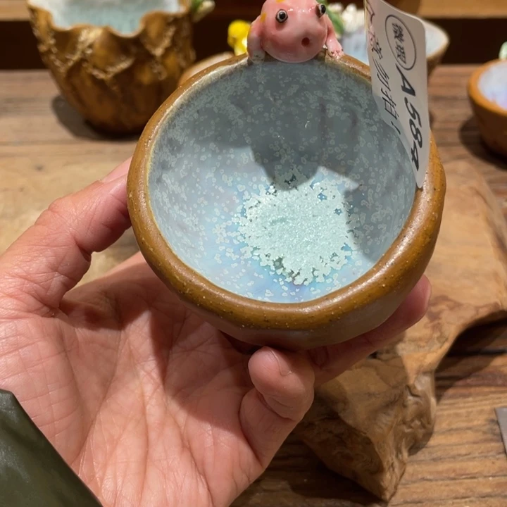 手工制作陶瓷茶具仿生茶杯