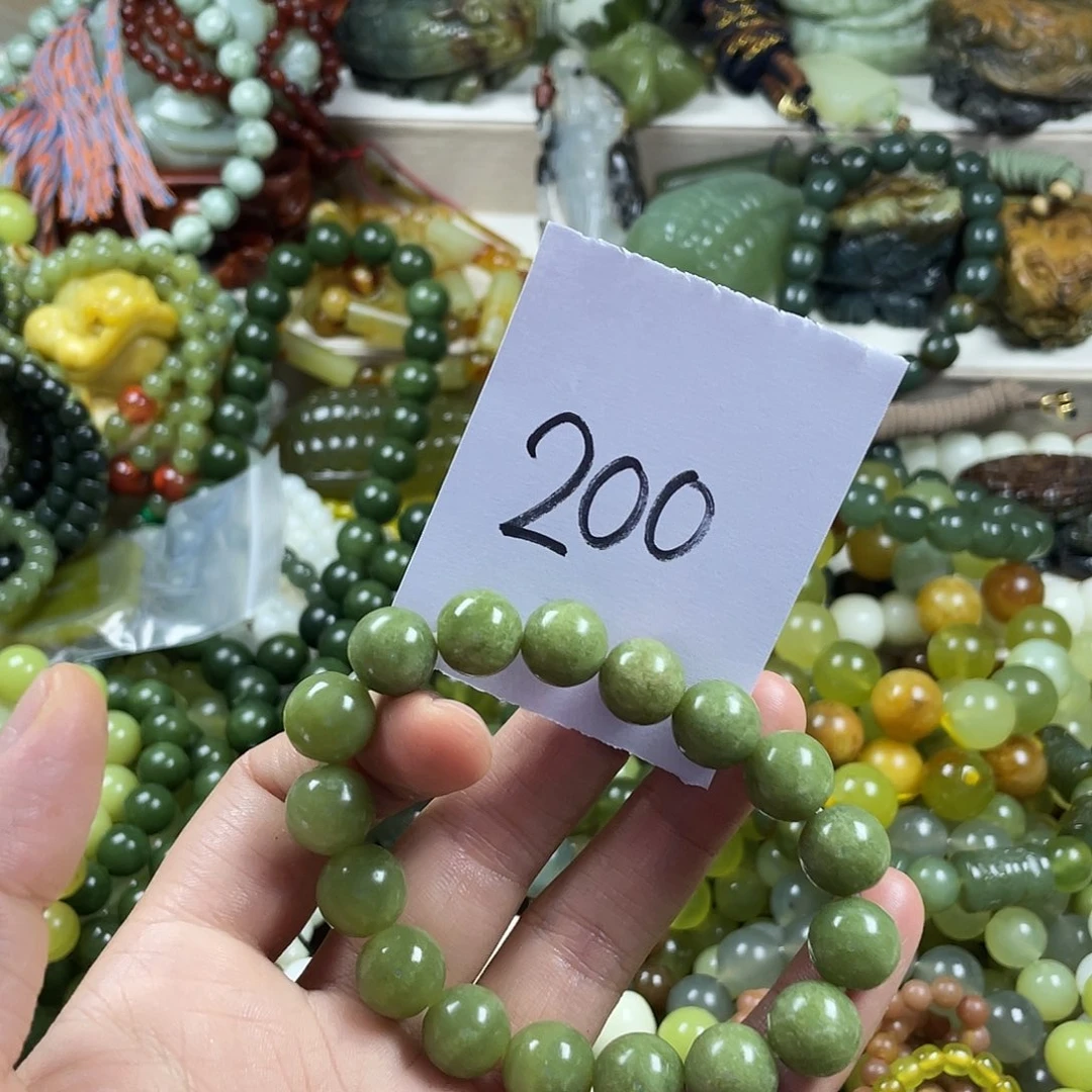 未镶嵌蛇纹石玉手链