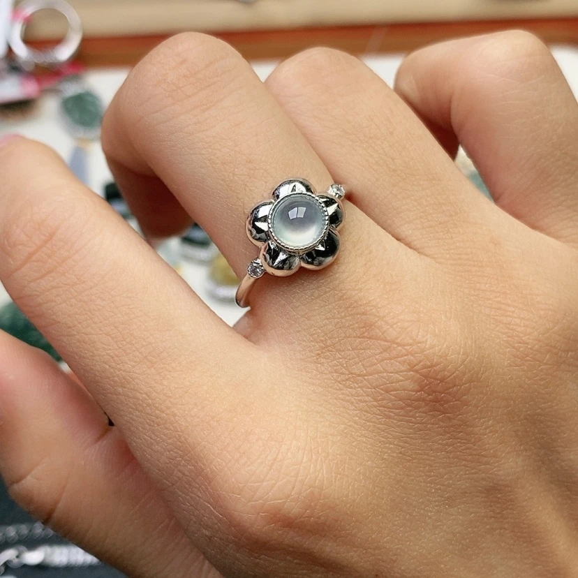 【闪购商品】翡翠戒指未镶嵌M****）天然翡翠戒指