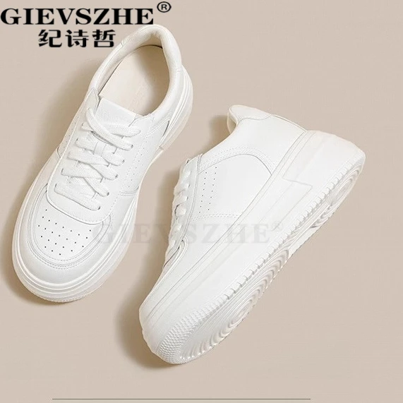 纪诗哲女鞋内增高小白鞋女秋冬新款时尚厚底百搭运动休闲板鞋女款
