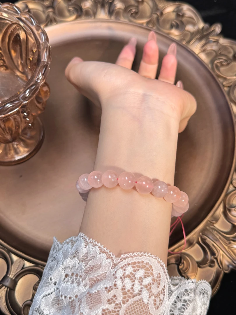 天然马粉水晶手串A0098