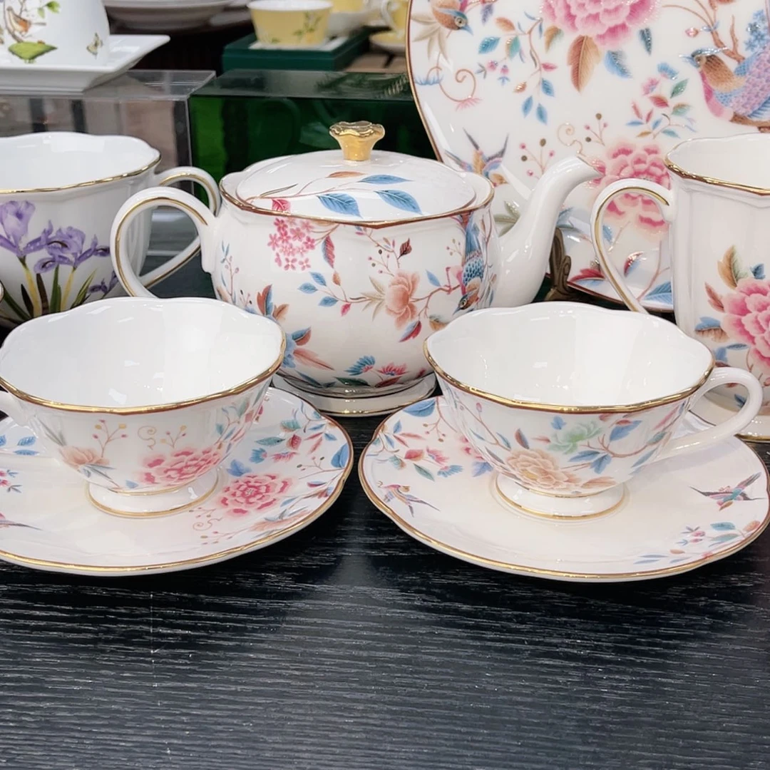 【闪购商品】瓷片一壶两杯———————-