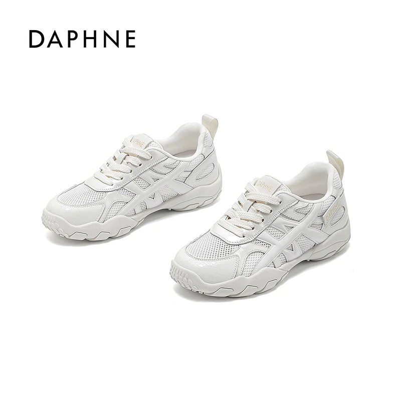 达芙妮厚底增高德训鞋2025夏季新款透气网面舒适防滑时尚休闲鞋H