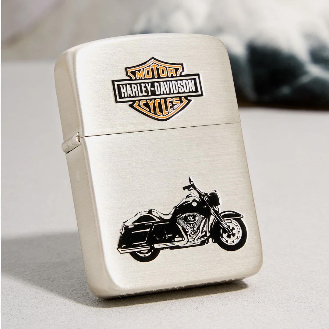 ZIPPO/之宝打火机 1941哈雷摩托镀银珐琅彩zippo打火机情人节DYJ1