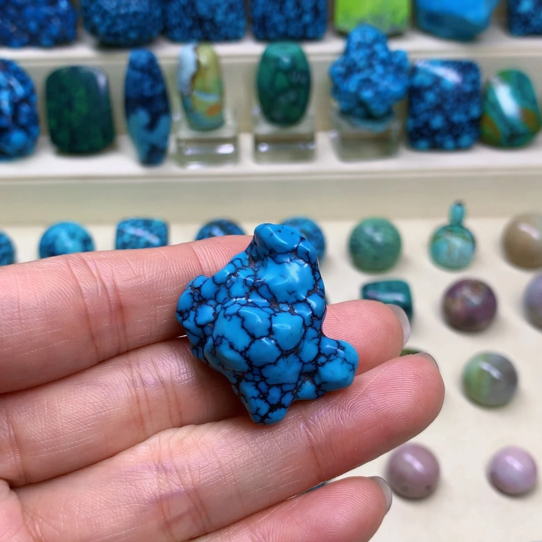 绿松石未镶嵌三彩随行