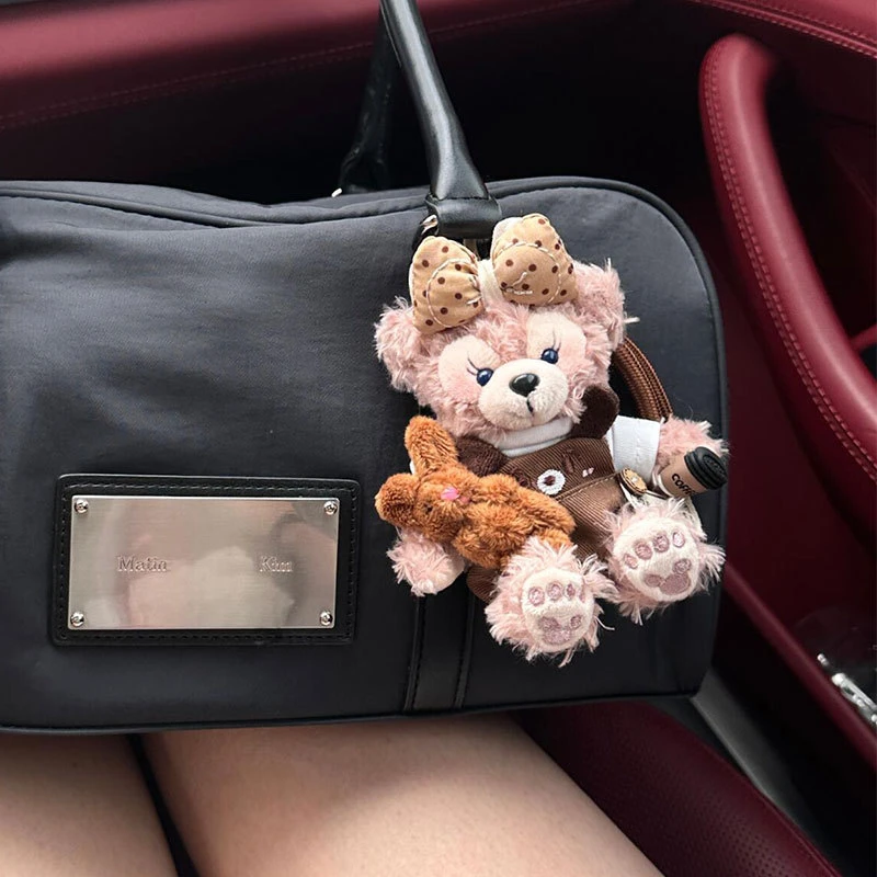 蜜蜂狗包包钥匙扣手机壳背夹斜挎挂绳蝴蝶结毛绒公仔挂饰女生挂件