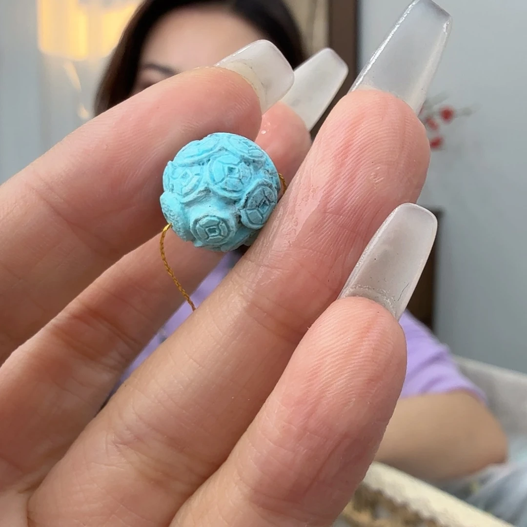 半***珑绿松石未镶嵌珠宝奇石