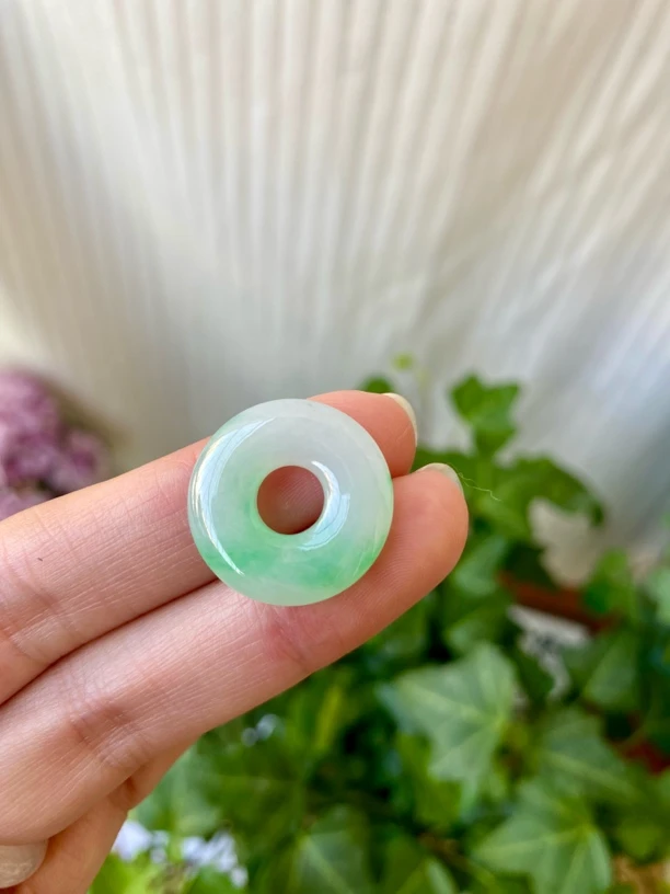 天然缅甸A货翡翠甜甜圈