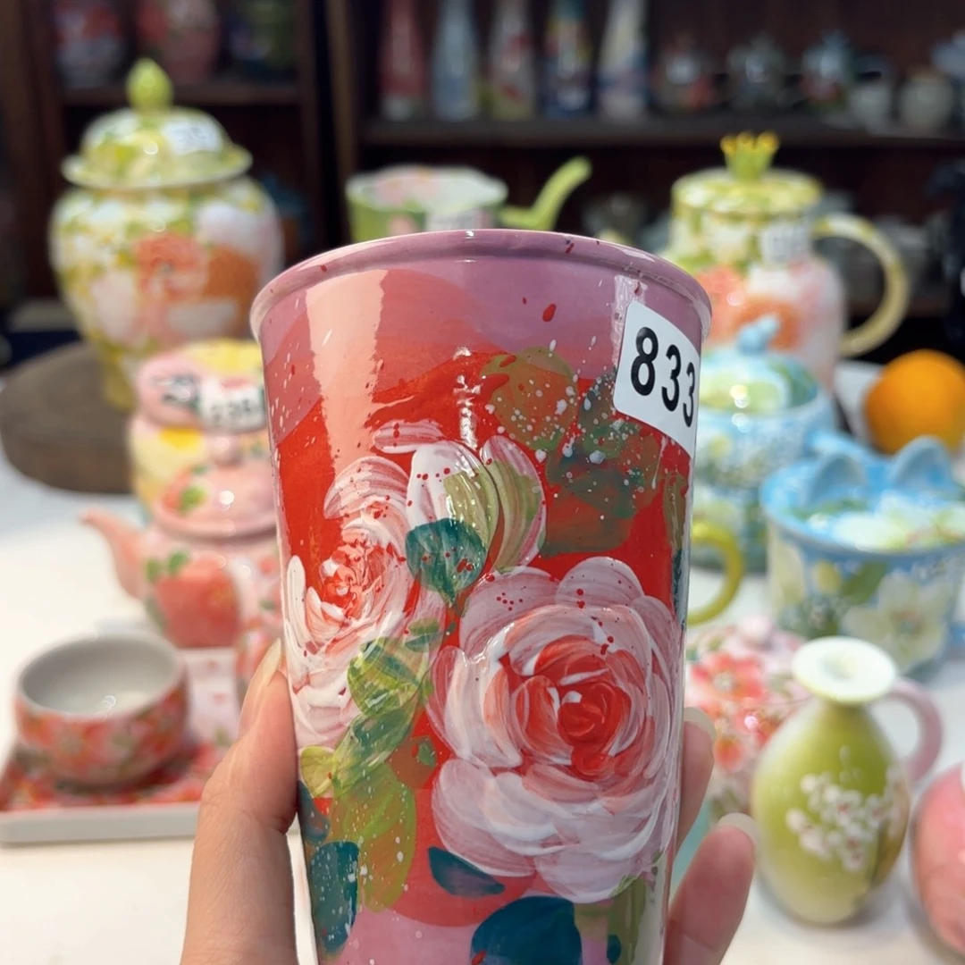景德镇手绘高温釉下彩陶瓷茶具