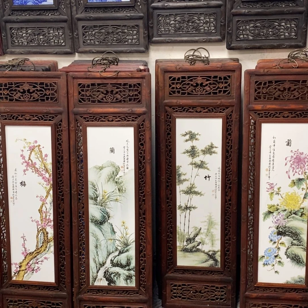 瓷片1.2*36*1景德镇瓷板画柴窑烧制