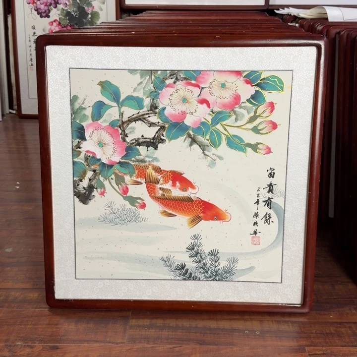 国画带框发货尺寸63*63厘米