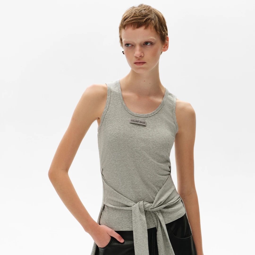 CALLED BACK夏季新款解构绑带设计欧若风无袖上衣背心吊带女