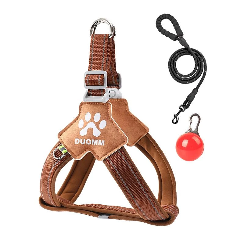 狗狗牵引绳背心式宠物胸背带中大型犬柴犬柯基脖圈遛狗绳子狗链子