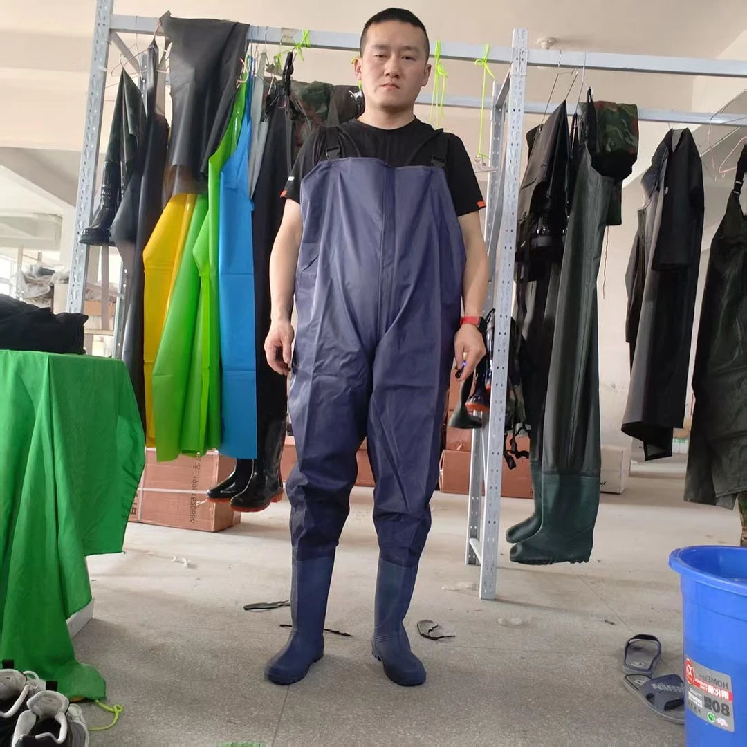 背带钓鱼裤下水裤插秧防水雨裤牛筋抓鱼捕鱼赶海连体裤背带裤男士