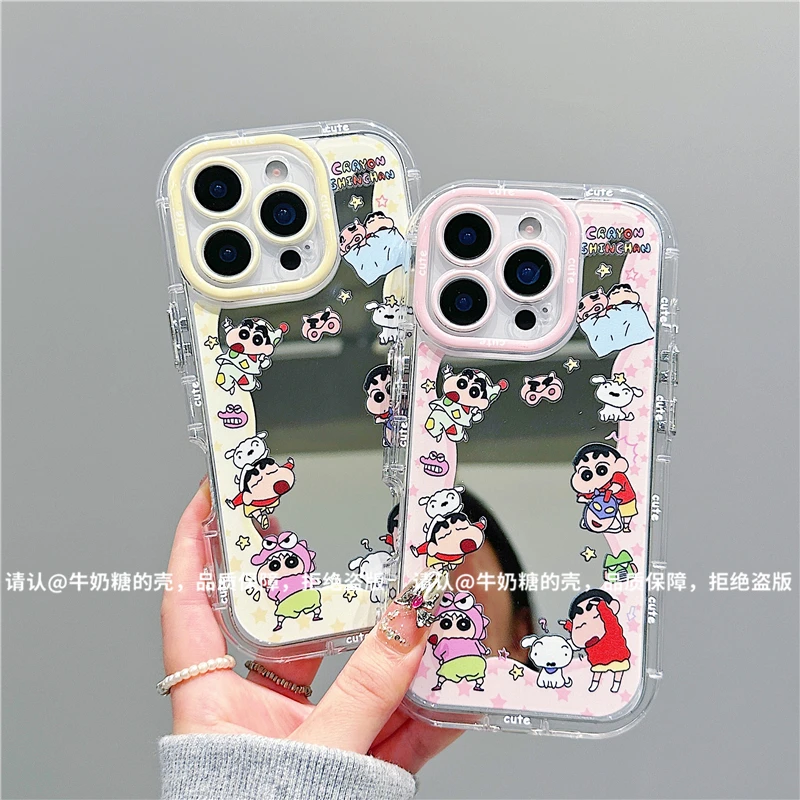 镜面奶油壳适用苹果17/iPhone/华为荣耀/OPPO/VIVO/小米手机壳潮