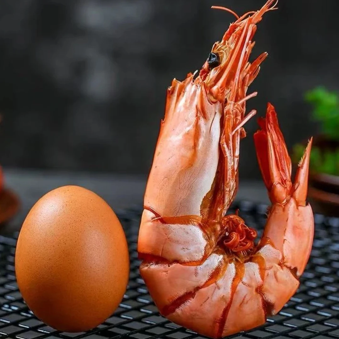 渔民自晒深海特大号九节虾干冷冻保存无盐易剥壳开袋即食海虾大虾