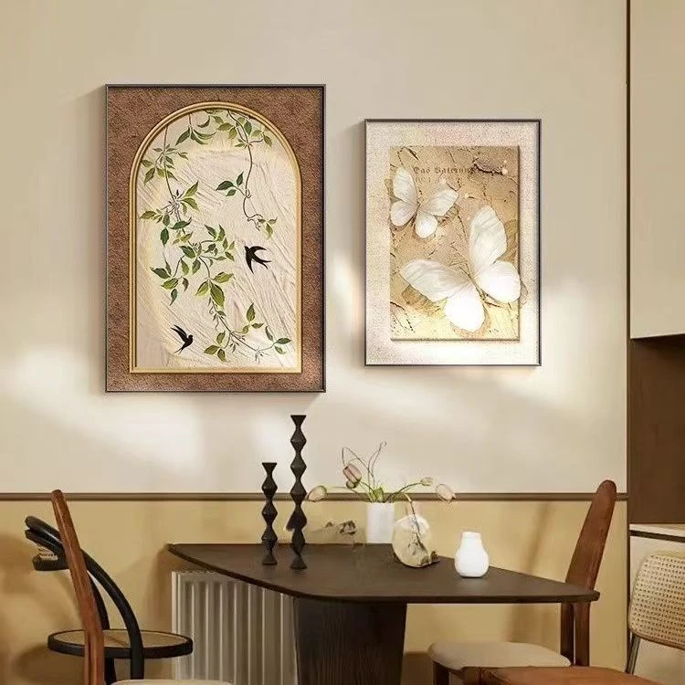 法式高级感美拉德餐厅装饰画高端轻奢餐桌饭厅背景墙挂画