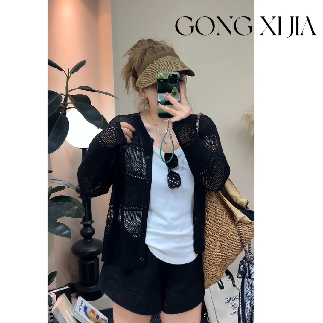 「Gong喜」大码夏季：镂空波西米亚防晒