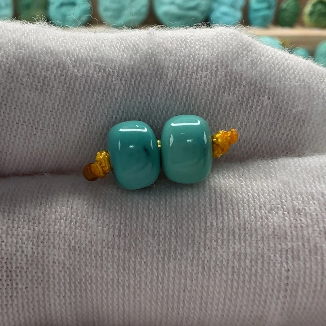 未镶嵌绿松石老型对珠7mm