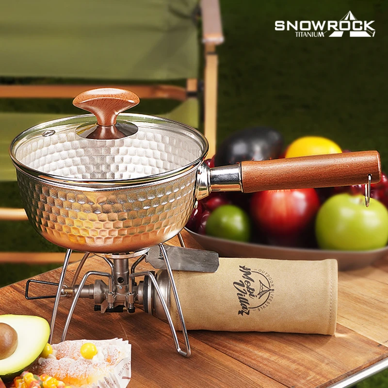 (玻璃盖)实木手柄纯钛1.5L雪平锅