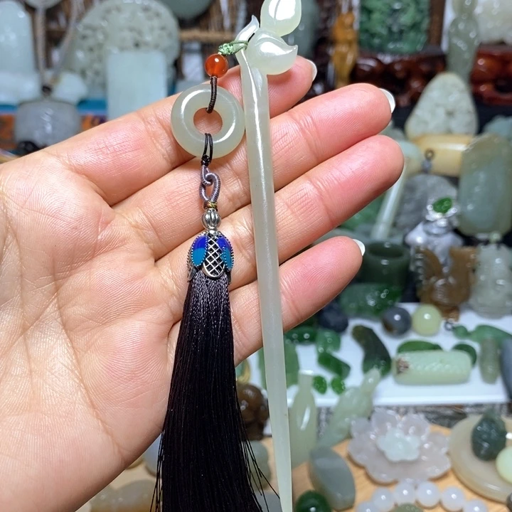 和田玉未镶嵌发饰