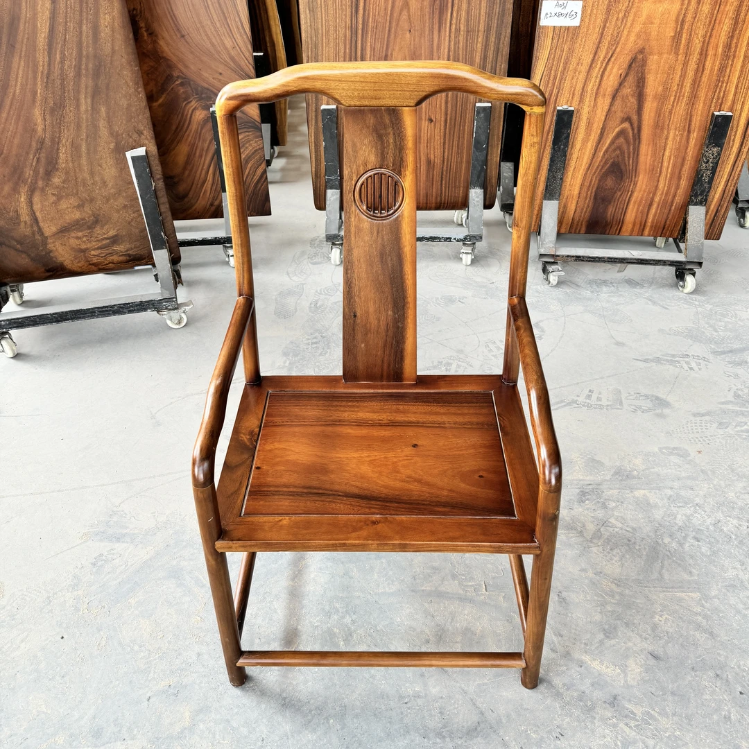 南美胡桃木浩然主椅主位椅家用茶桌茶室配椅新中式全实木书桌椅子